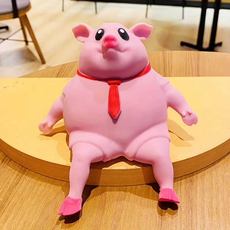 Decompression Creative New Strange Toy Pig Cartoon Cute Pink La La Pig Toy Vent Pig Whole Person Pinch Music Decompression Toy