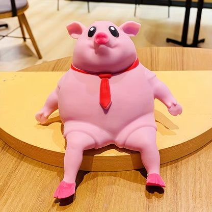 Decompression Creative New Strange Toy Pig Cartoon Cute Pink La La Pig Toy Vent Pig Whole Person Pinch Music Decompression Toy