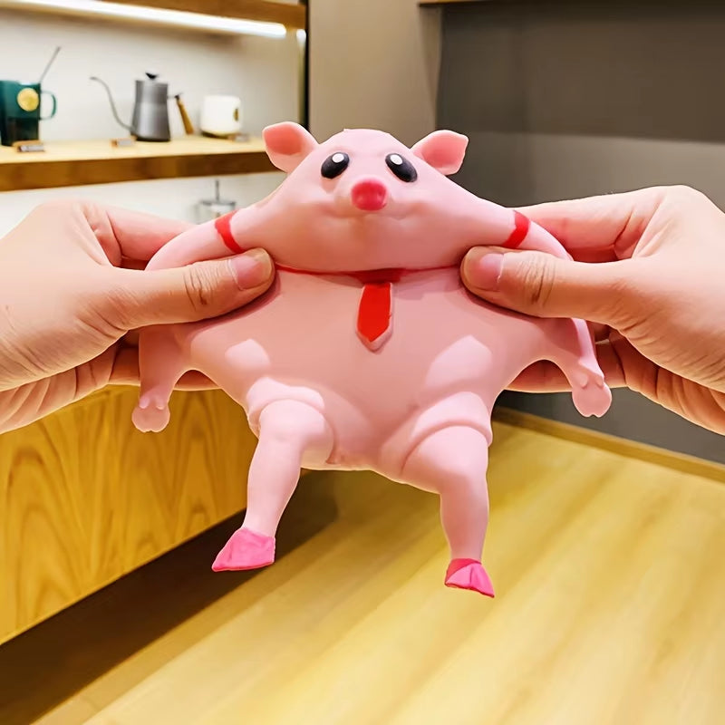 Decompression Creative New Strange Toy Pig Cartoon Cute Pink La La Pig Toy Vent Pig Whole Person Pinch Music Decompression Toy