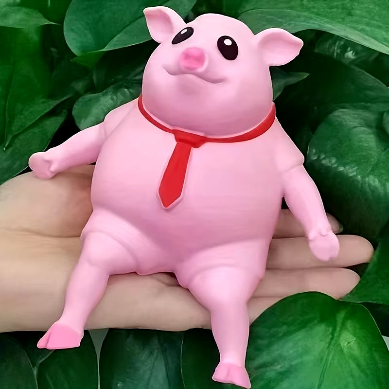 Decompression Creative New Strange Toy Pig Cartoon Cute Pink La La Pig Toy Vent Pig Whole Person Pinch Music Decompression Toy